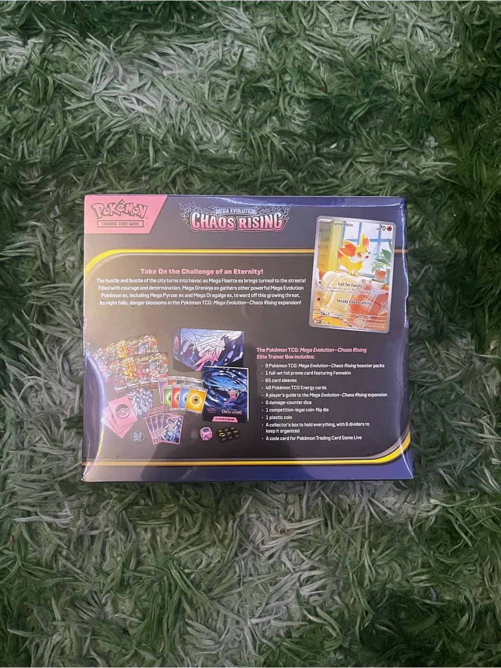 Pokemon Mega Evolution Chaos Rising Elite Trainer Box - Blue, Purple, Pink